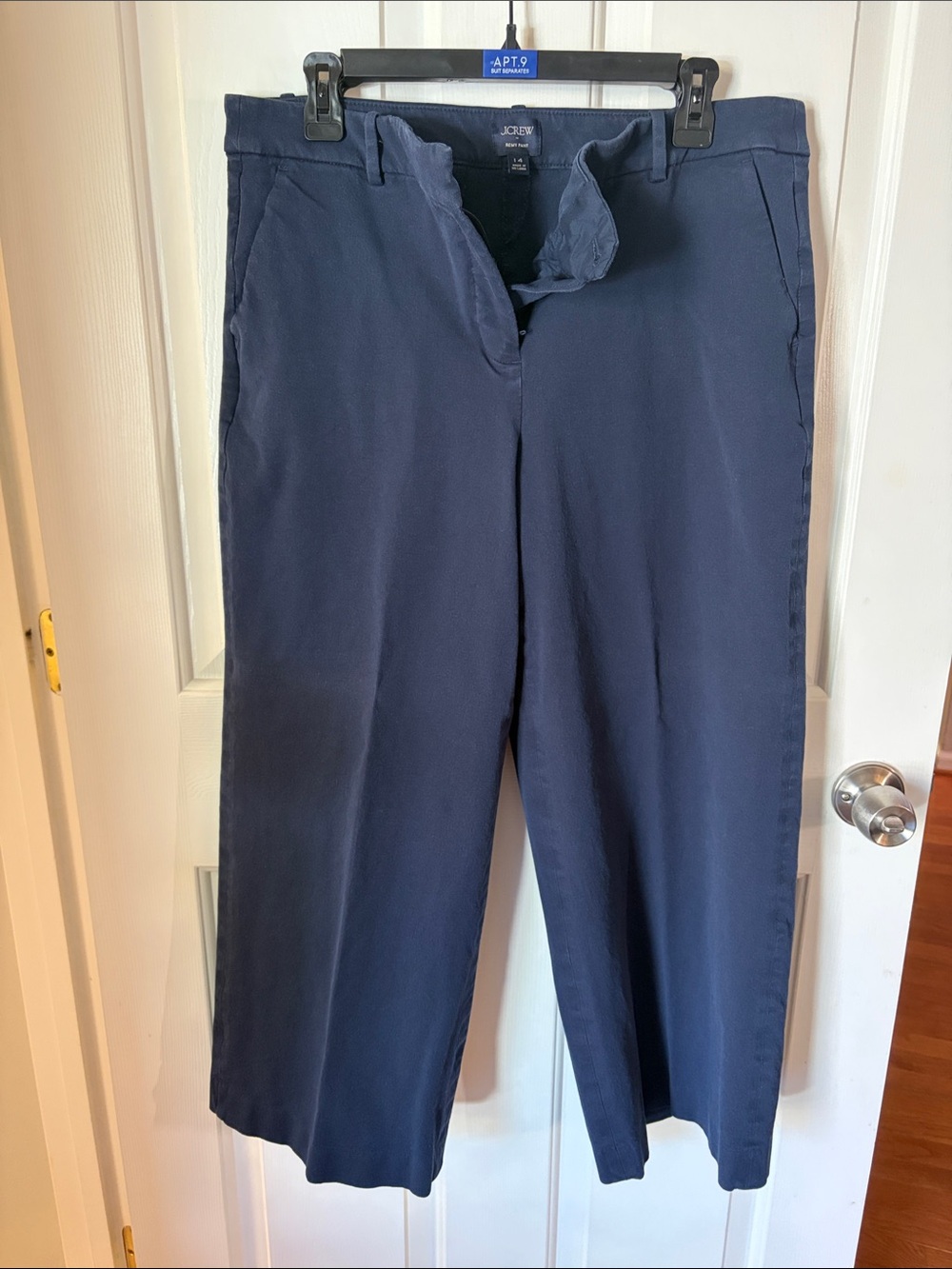 J. Crew Wide-Leg Remy Pant in Navy Blue
